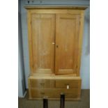 A Vintage pine wardrobe