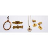 A selection of gold and other jewellery