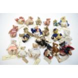 A collection of custom Beth’s Bears miniature teddy bears.