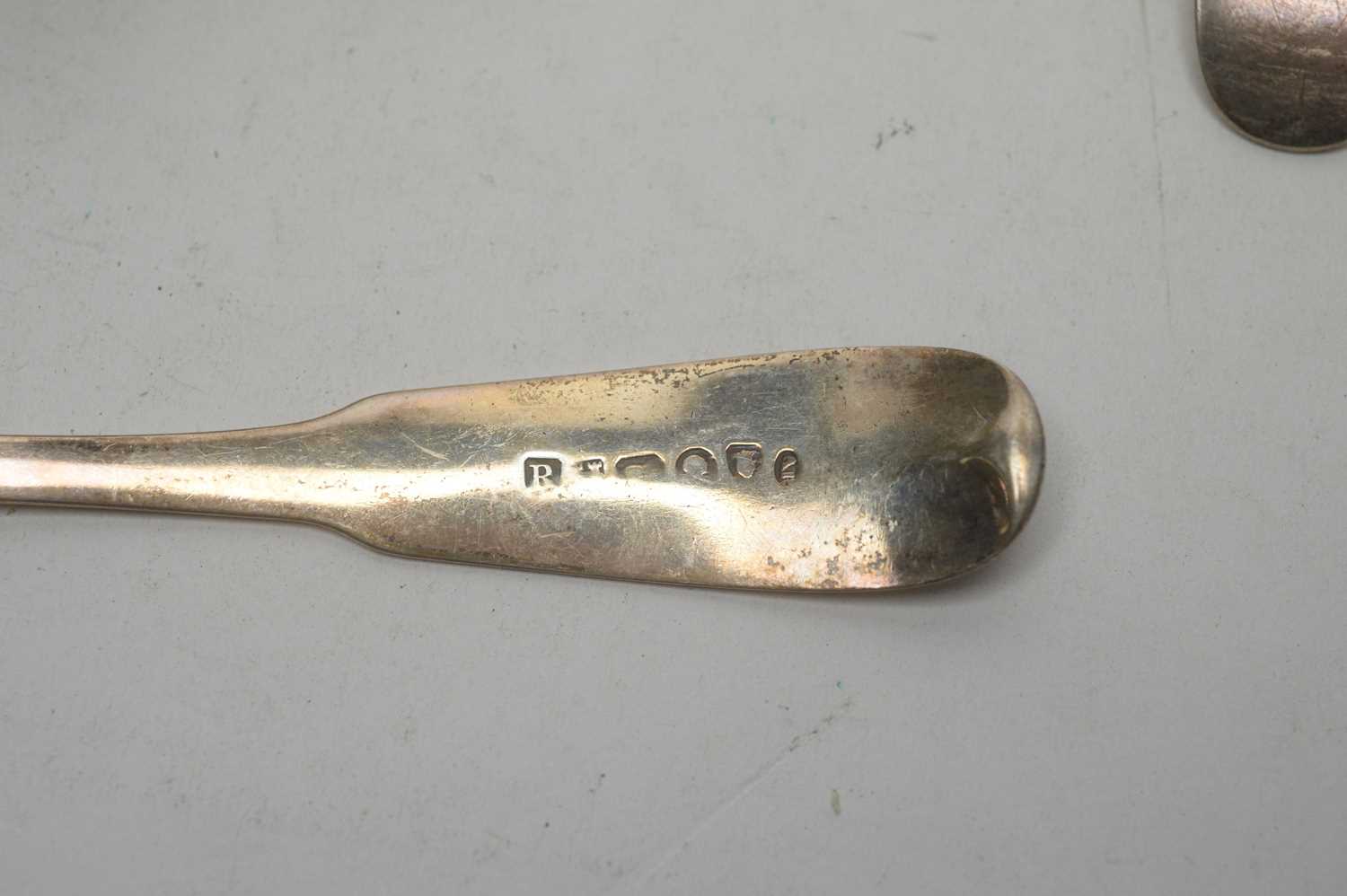 A selection of 18th and 19th Century silver tablespoons, - Image 4 of 4