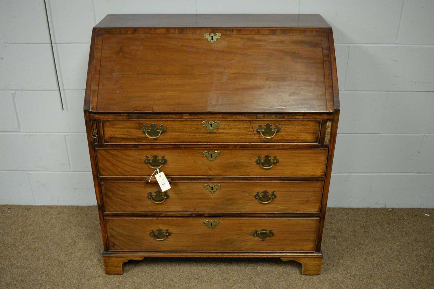 A Georgian mahogany writing bureau