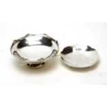 Two silver dishes