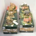 A collection of Lilliput Lane collectible architectural sculptures.