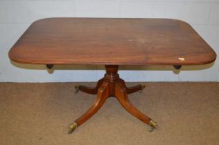 A 19th Century mahogany pedestal dining table.