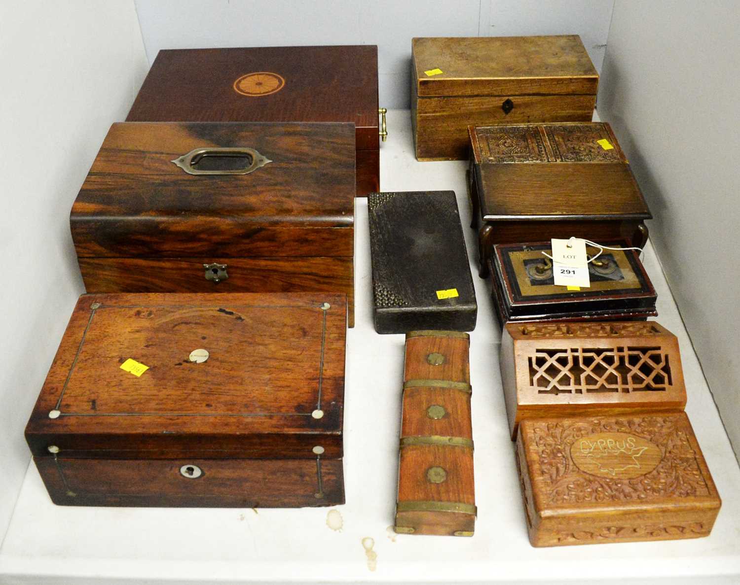 A selection of Victorian and later boxes.