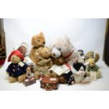 A selection of collectors teddy bears.