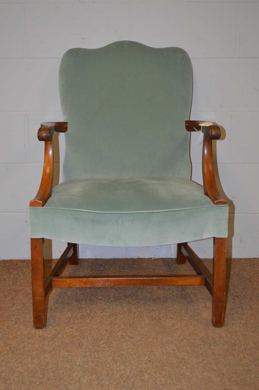 An early 20th Century mahogany armchair.