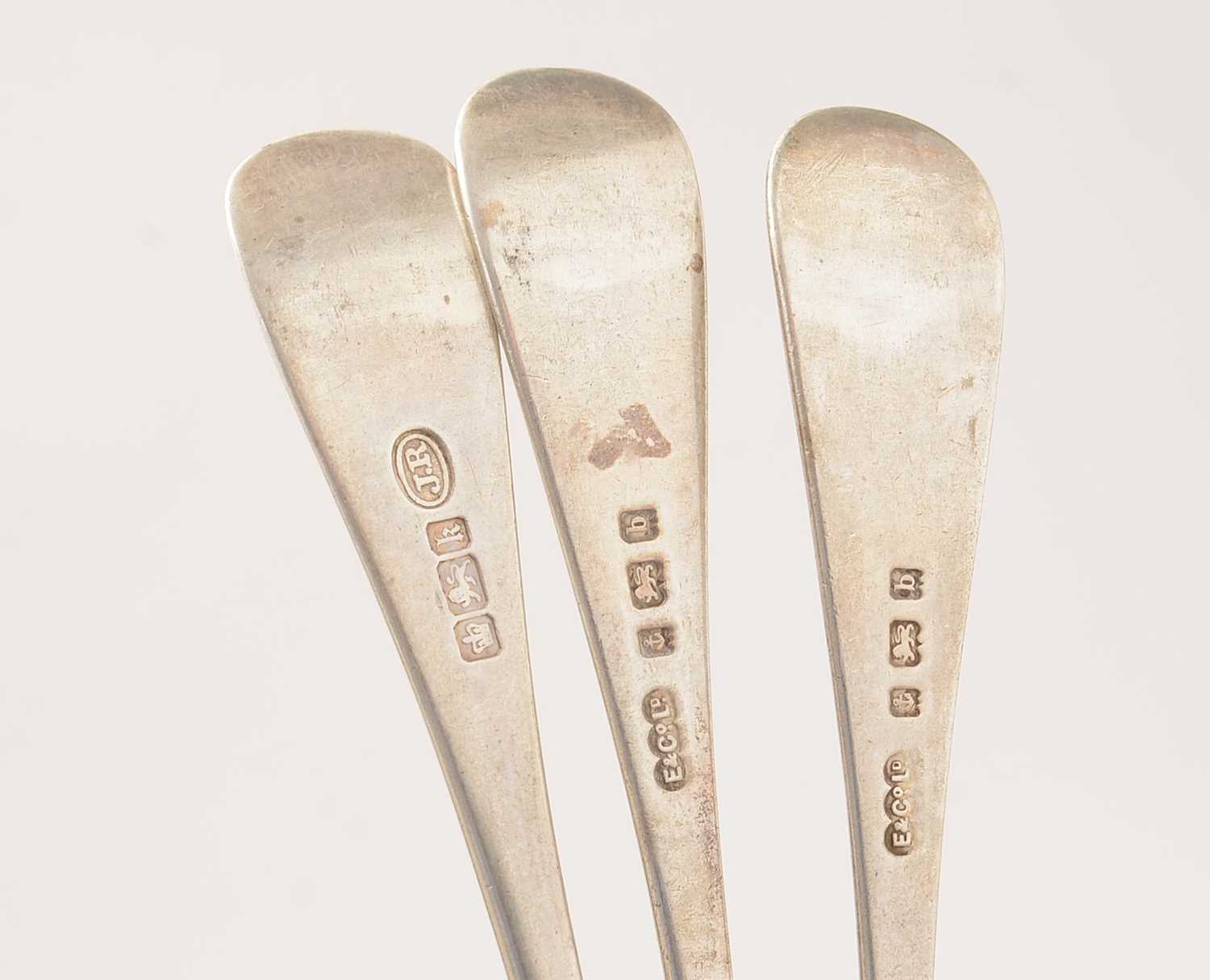 A selection of silver spoons, forks and sugar tongs, - Image 5 of 5