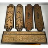 Victorian-style and other door touch plates.