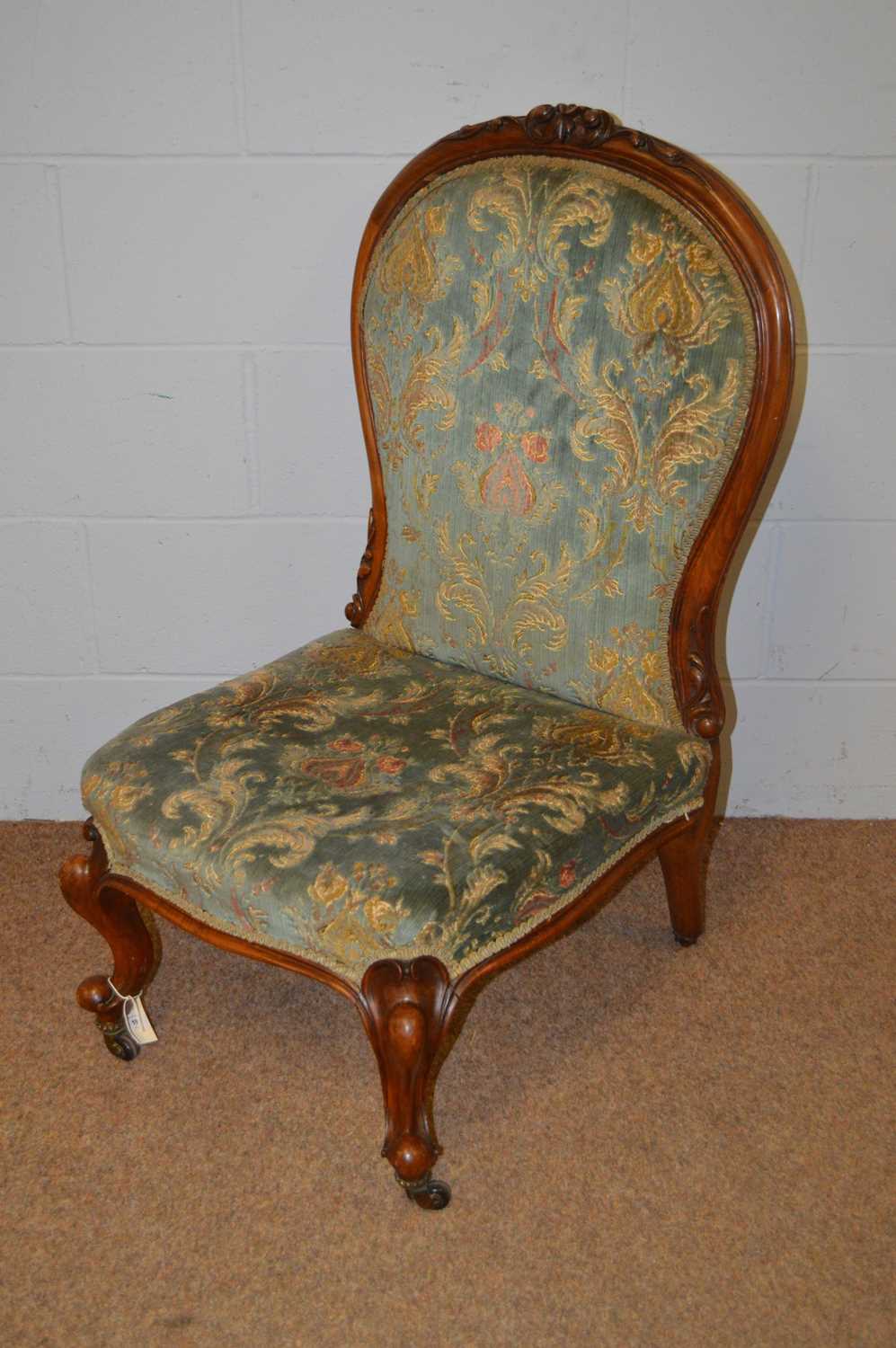 A Victorian easy chair. - Image 3 of 4