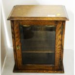 An oak smokers cabinet.