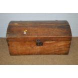 A 19th Century dome topped oak travel trunk.