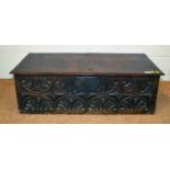 A ate 17th/18th Century oak bible box.