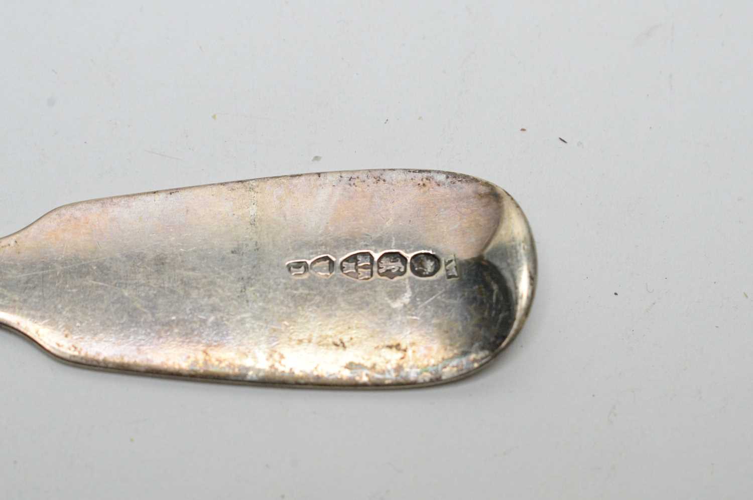 A selection of 18th and 19th Century silver tablespoons, - Image 3 of 4