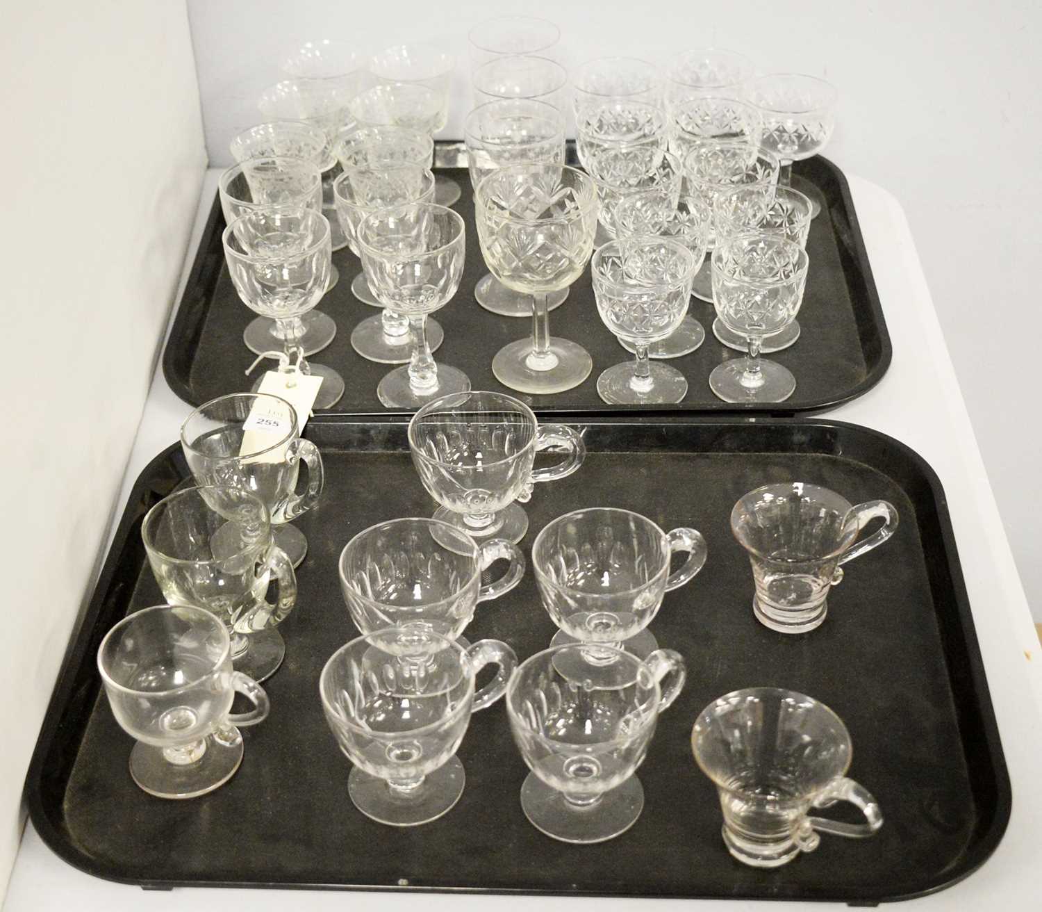 A selection of cut glassware.