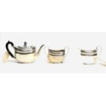A silver tea service, by Atkin Brothers,