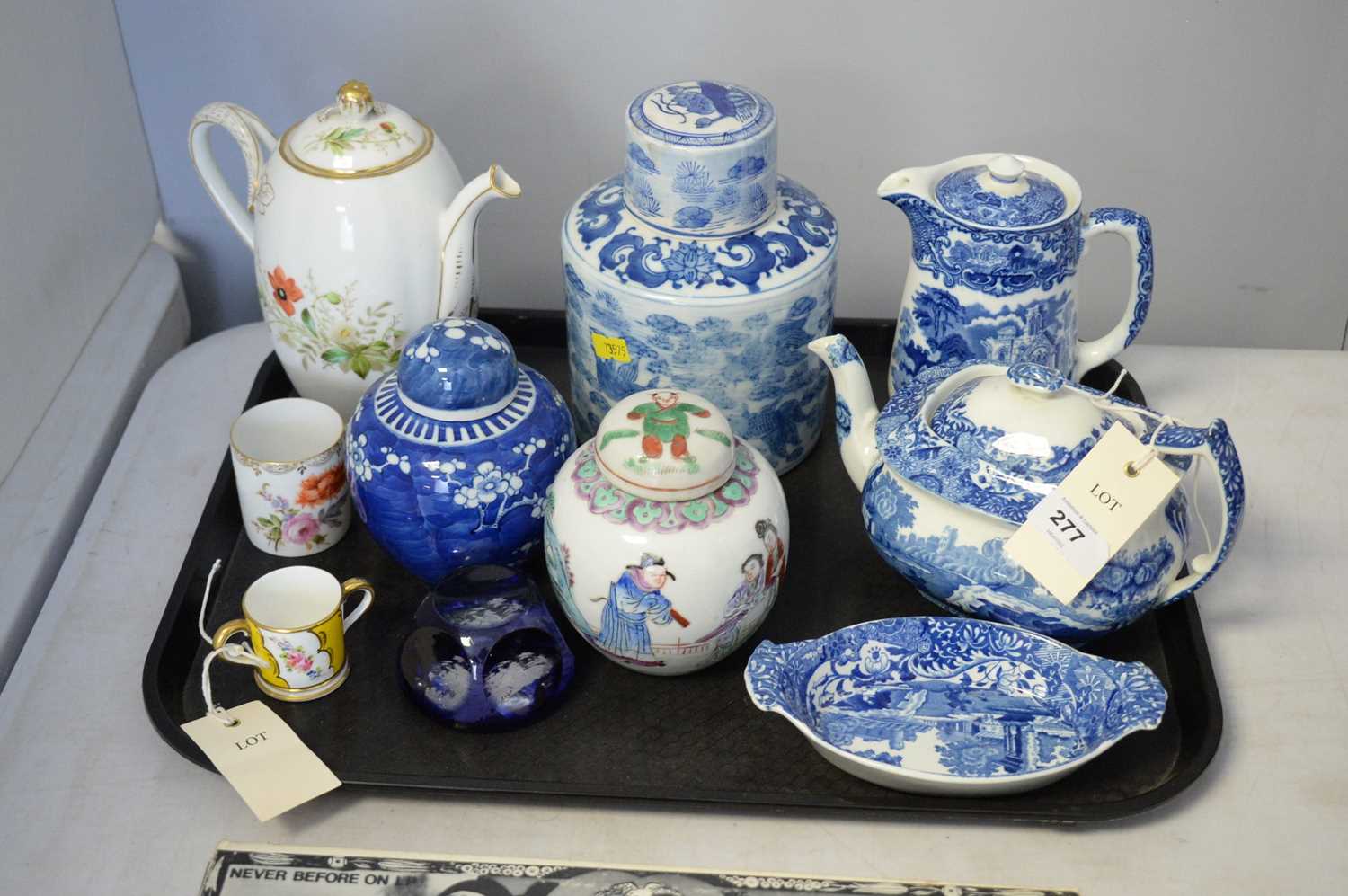 A selection of Chinese and British ceramics.