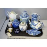 A selection of Chinese and British ceramics.