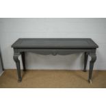 An American grey painted pine hall/console table