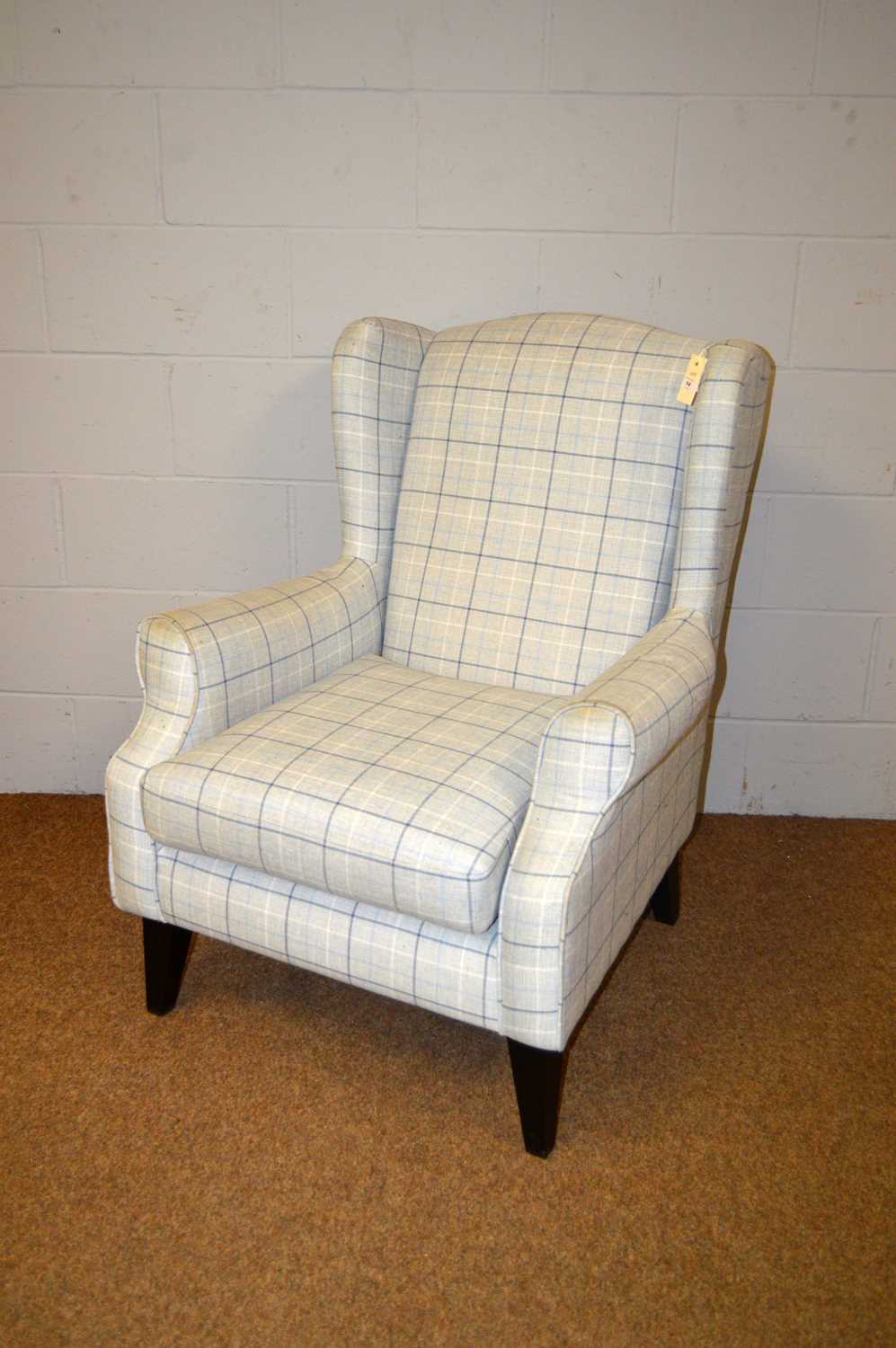 A 20th Century wingback armchair. - Image 2 of 3