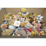 A selection of collectors' miniature teddy bears.