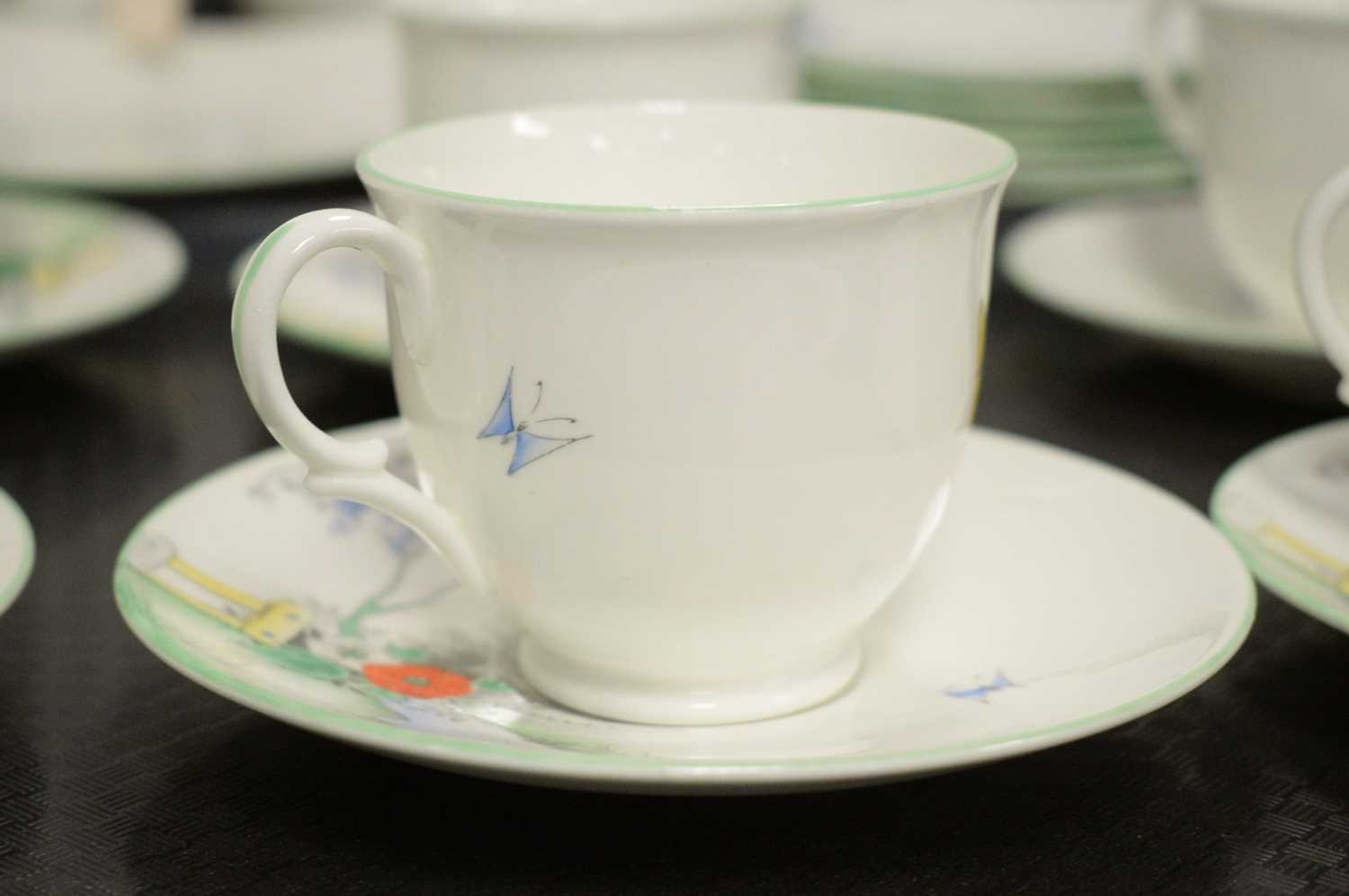 A Shelley Art Deco tea service. - Image 2 of 3