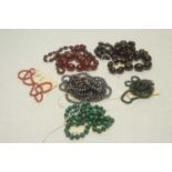 A selection of bead necklaces