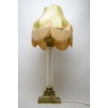 A 20th Century gilt metal table lamp.