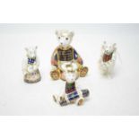 A collection of Royal Crown Derby artistic teddy bear paperweights.