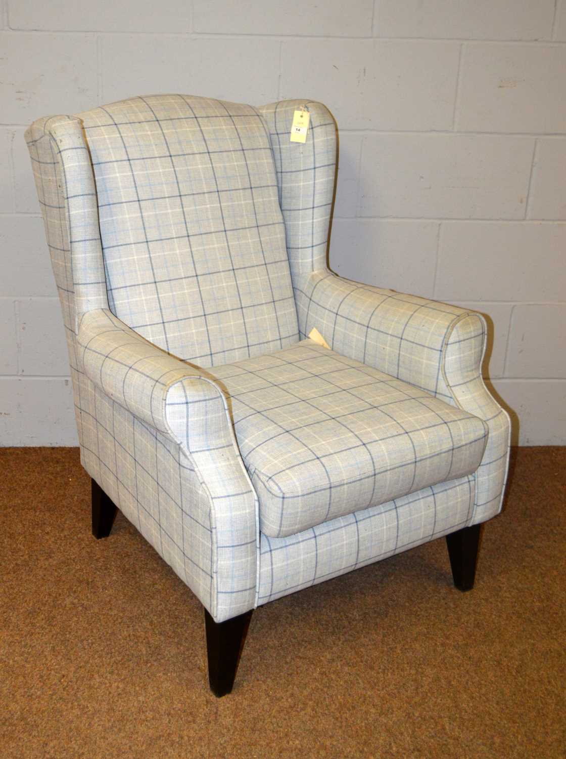 A 20th Century wingback armchair. - Image 3 of 3