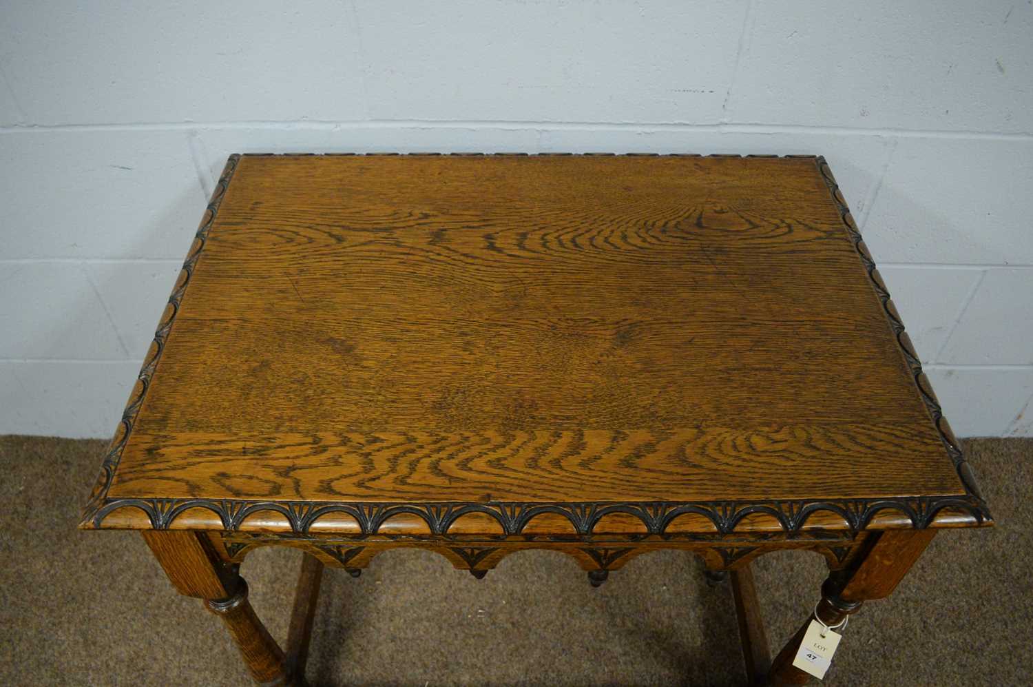 A late 19th Century carved oak table. - Image 4 of 4