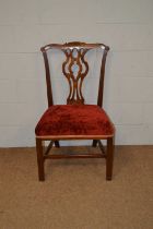 A Chippendale type side chair.