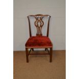 A Chippendale type side chair.