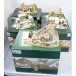 Five Lilliput Lane models.