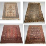 Four rugs, various.