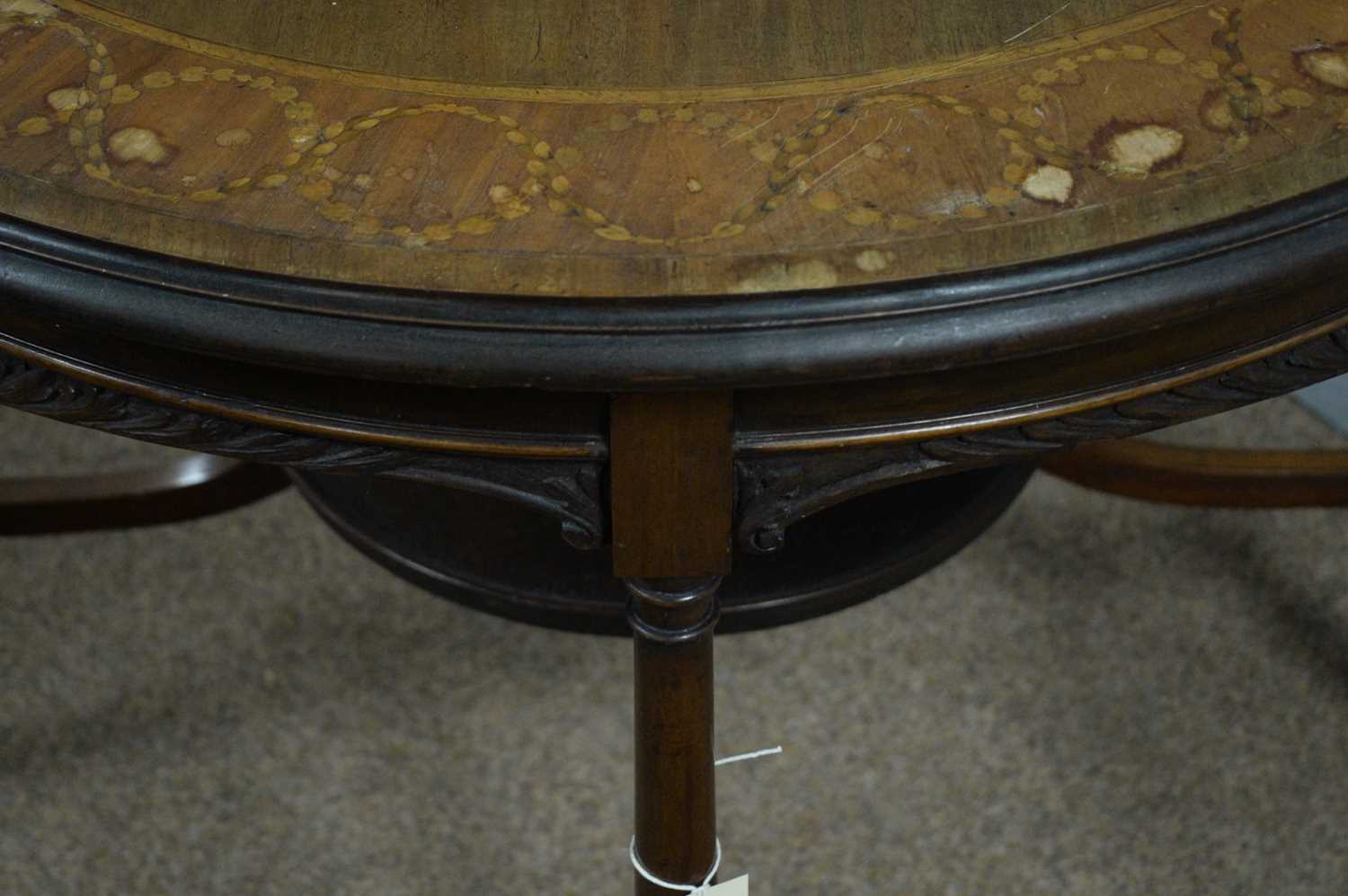 An Edwardian inlaid mahogany centre table. - Image 3 of 4