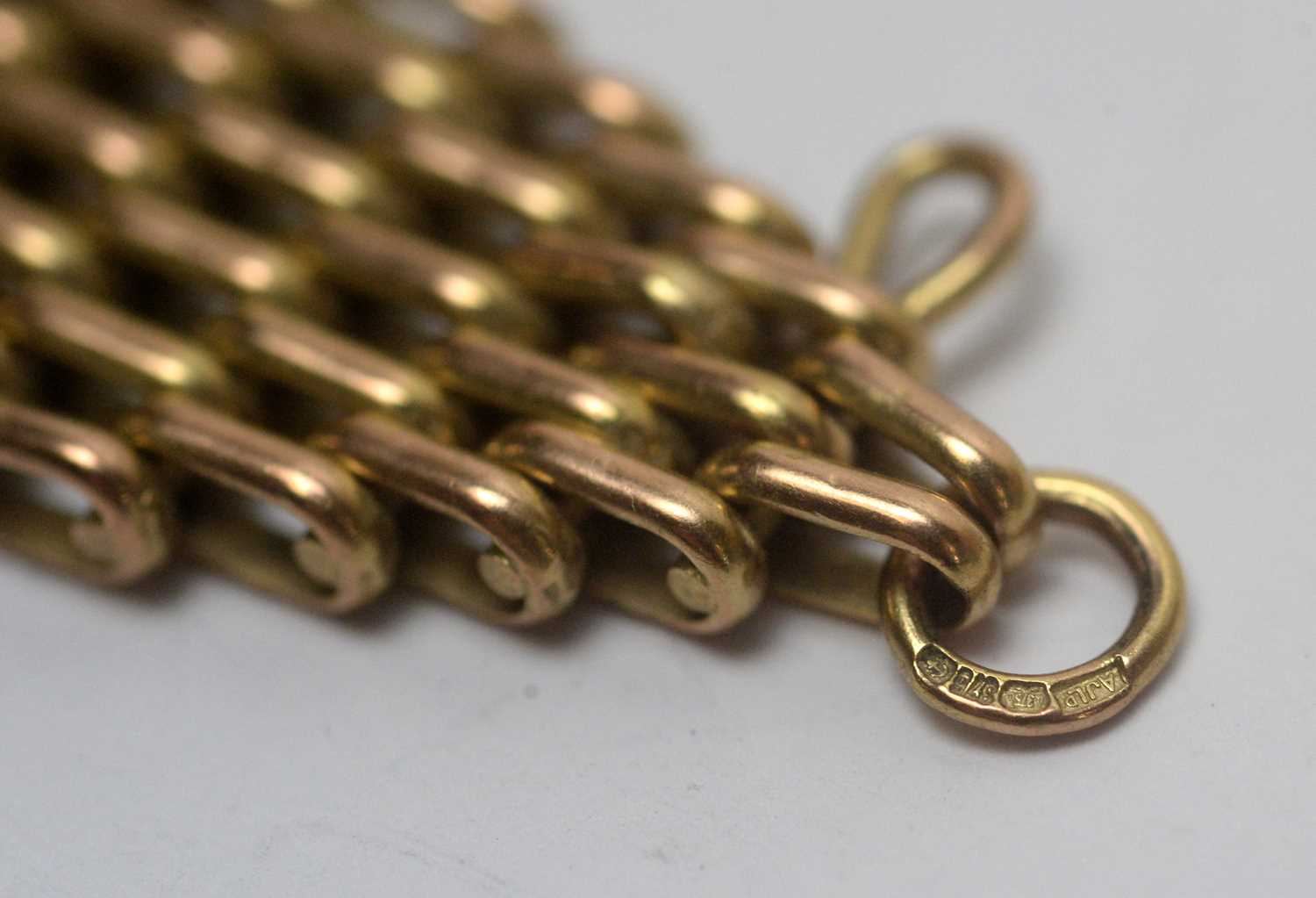 A 9ct yellow gold bracelet, - Image 2 of 3