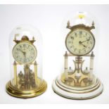 Two German anniversary clocks, various.