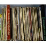 A mixed selection of vinyl LPs.