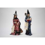 Two Royal Doulton figures Witch and Wizard.