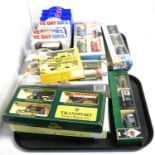 A collection of boxed diecast models and model sets.