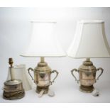 Nora Fenton Design silver plated table lamps