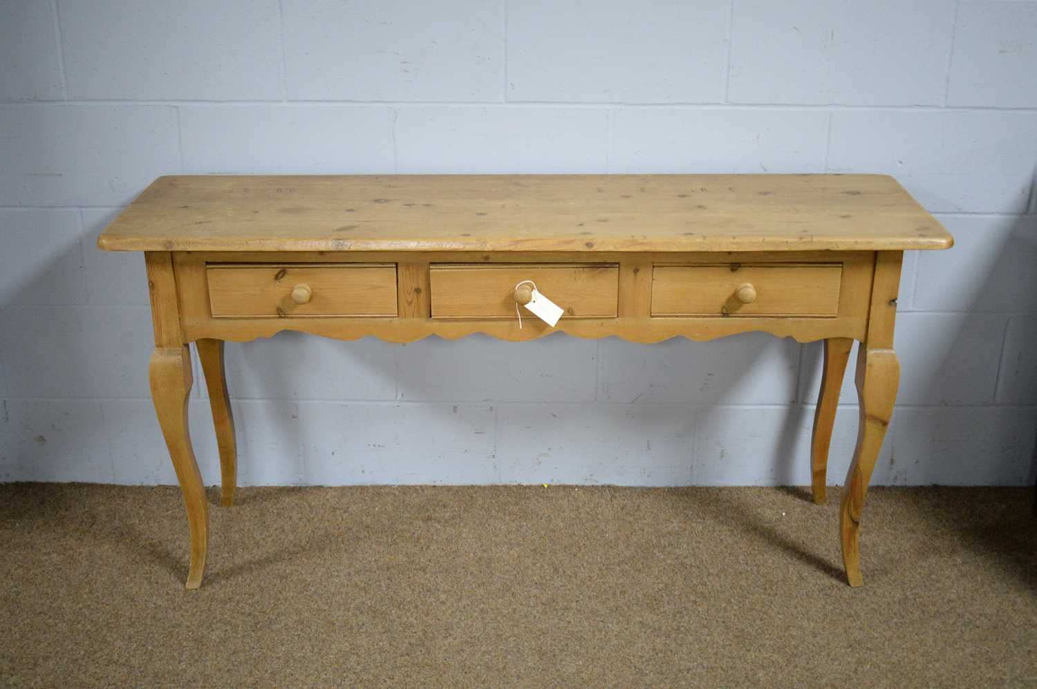 A French-style pine side/hall table.