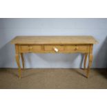 A French-style pine side/hall table.