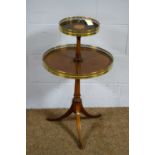 An attractive 20th Century inlaid mahogany two-tier occasional table.