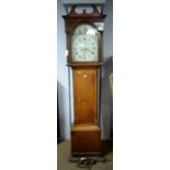 Pearson & Dunn, Berwick: a Georgian oak and mahogany longcase clock.