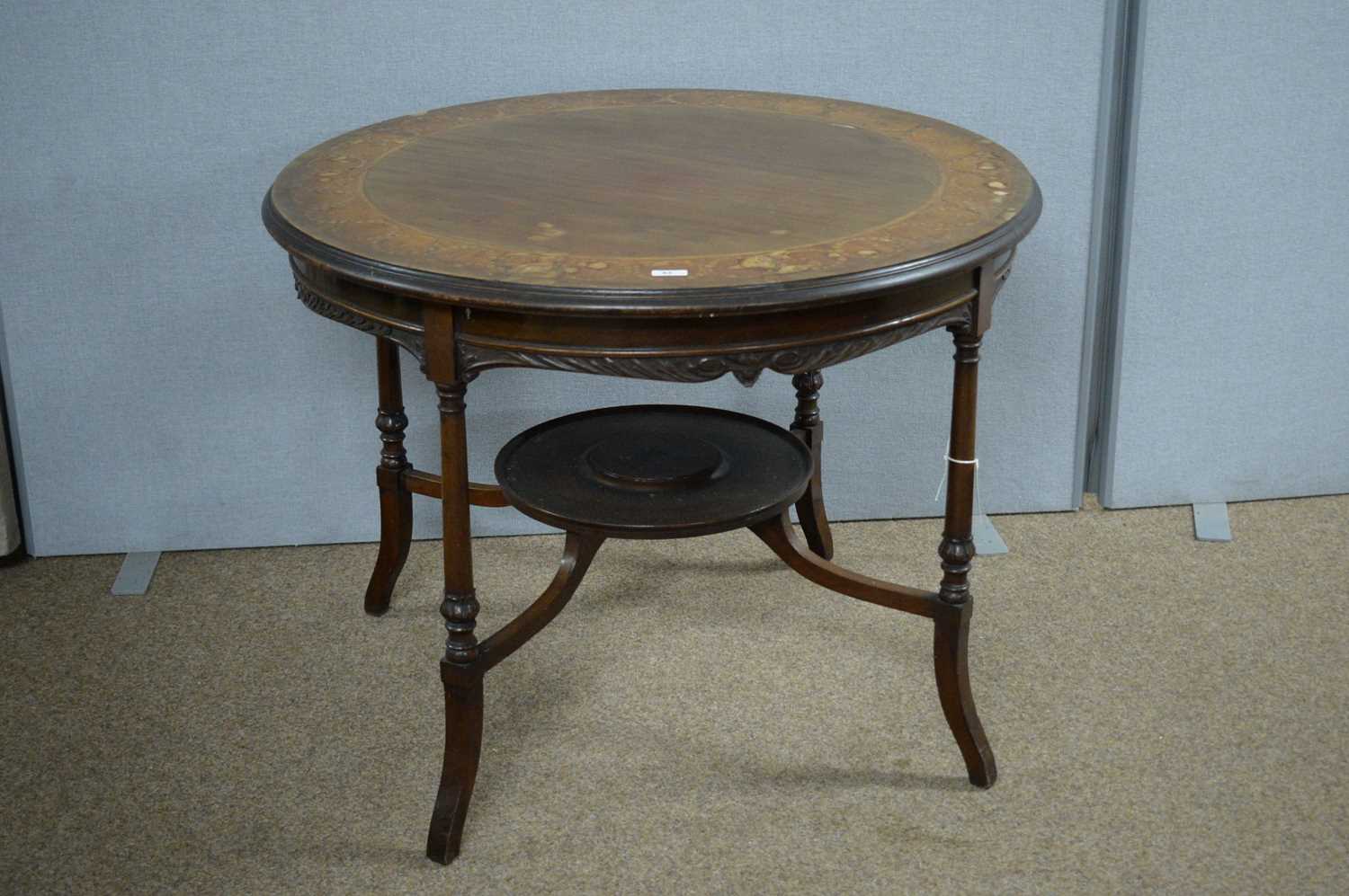 An Edwardian inlaid mahogany centre table. - Image 4 of 4