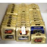 A collection of Lledo Days Gone diecast model cars.