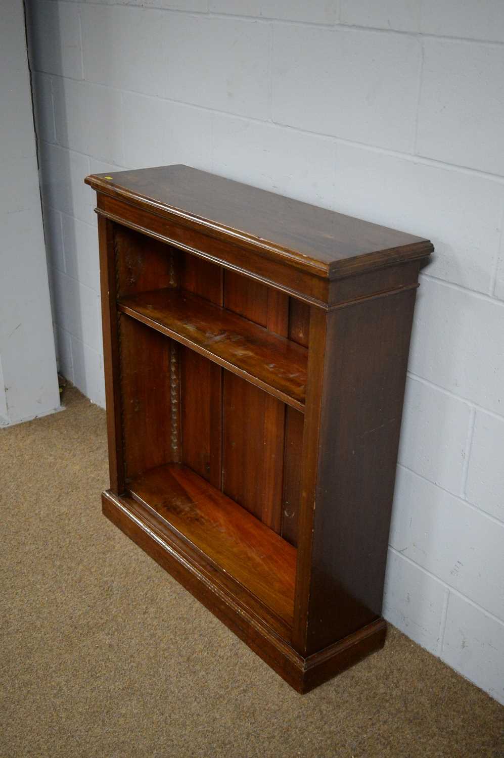 Early 20th C open bookcase; and a Victorian tripod games table. - Image 3 of 9