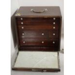 A mahogany travelling cabinet